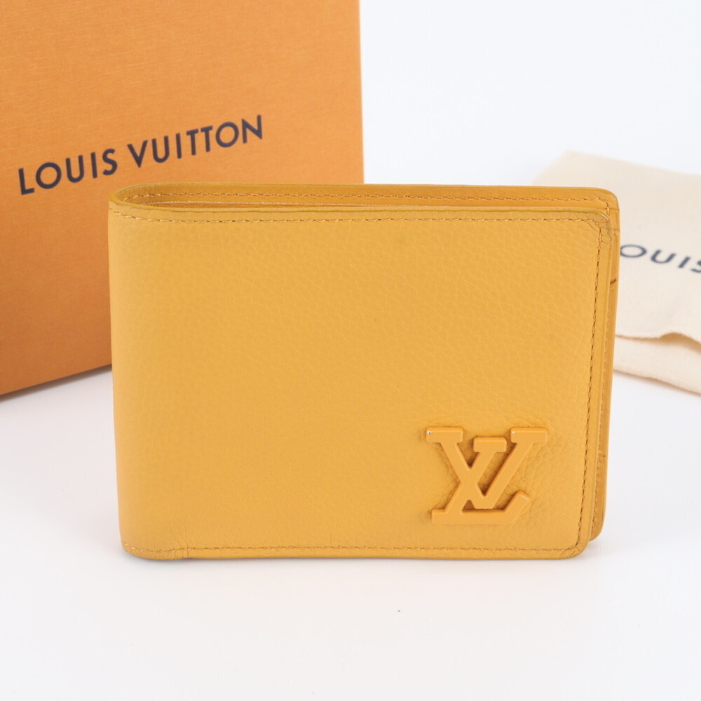 Louis Vuitton Portefeuille Multiple M81820 Leather Bi-fold Wallet for Men